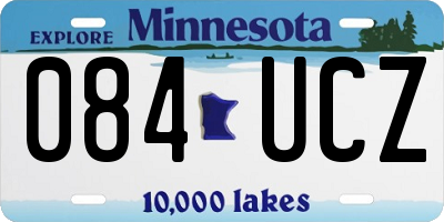MN license plate 084UCZ