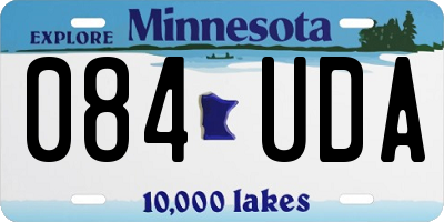 MN license plate 084UDA