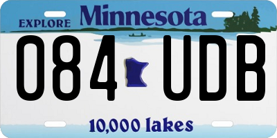 MN license plate 084UDB