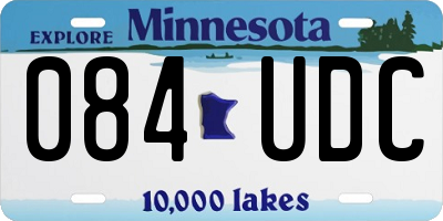 MN license plate 084UDC