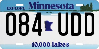 MN license plate 084UDD