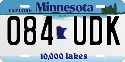 MN license plate 084UDK