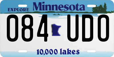 MN license plate 084UDO