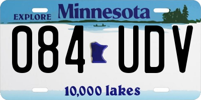 MN license plate 084UDV