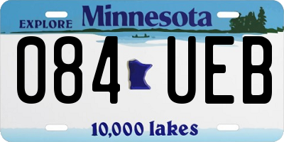 MN license plate 084UEB