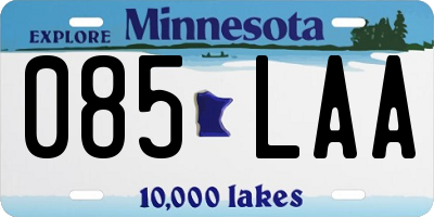 MN license plate 085LAA
