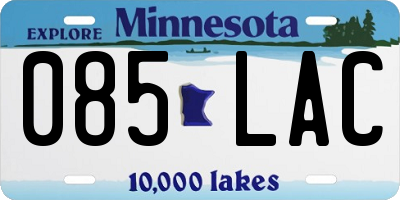 MN license plate 085LAC