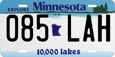 MN license plate 085LAH
