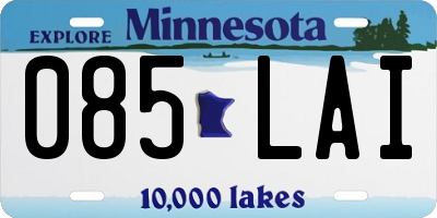 MN license plate 085LAI