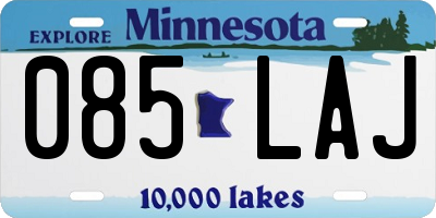 MN license plate 085LAJ