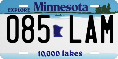 MN license plate 085LAM