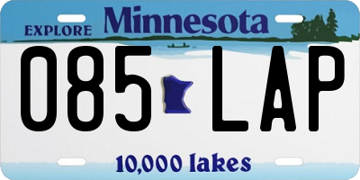 MN license plate 085LAP
