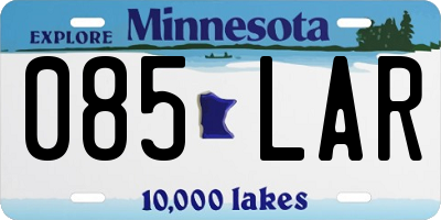 MN license plate 085LAR