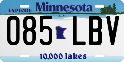 MN license plate 085LBV