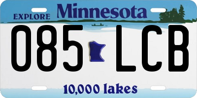 MN license plate 085LCB