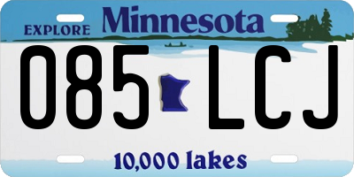 MN license plate 085LCJ