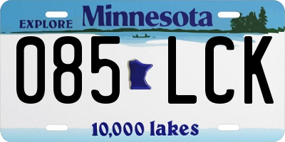 MN license plate 085LCK
