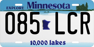 MN license plate 085LCR