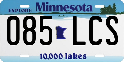 MN license plate 085LCS