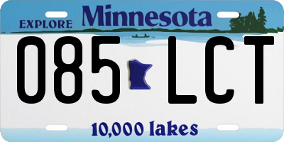 MN license plate 085LCT