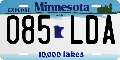 MN license plate 085LDA