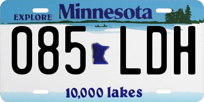 MN license plate 085LDH
