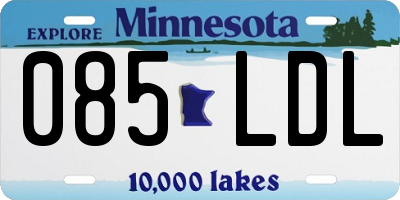 MN license plate 085LDL