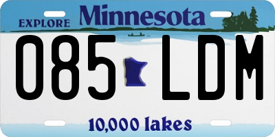 MN license plate 085LDM