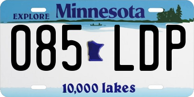 MN license plate 085LDP