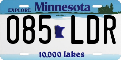 MN license plate 085LDR