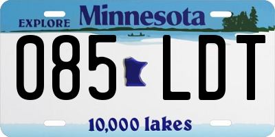MN license plate 085LDT