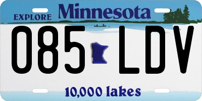 MN license plate 085LDV