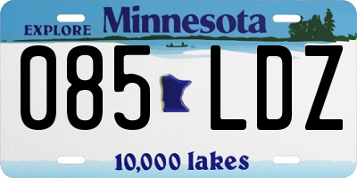 MN license plate 085LDZ