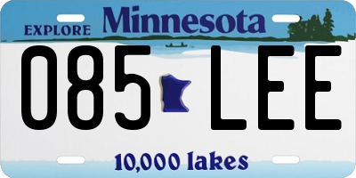 MN license plate 085LEE