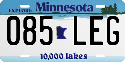 MN license plate 085LEG