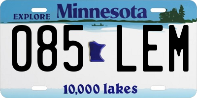 MN license plate 085LEM