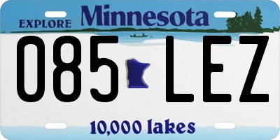 MN license plate 085LEZ
