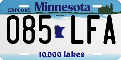MN license plate 085LFA