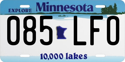 MN license plate 085LFO