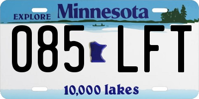 MN license plate 085LFT