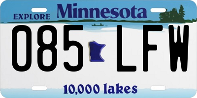 MN license plate 085LFW