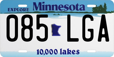 MN license plate 085LGA
