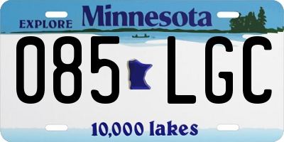 MN license plate 085LGC