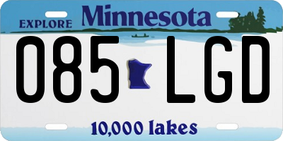 MN license plate 085LGD