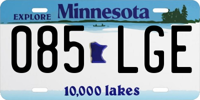 MN license plate 085LGE