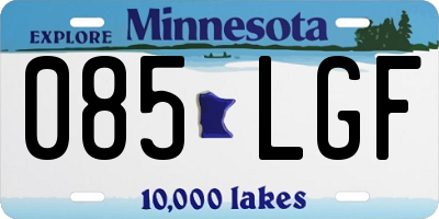 MN license plate 085LGF