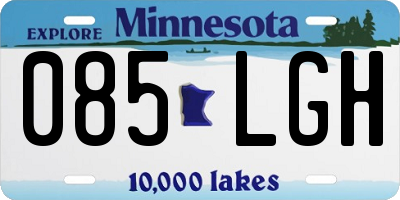 MN license plate 085LGH