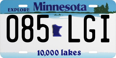 MN license plate 085LGI