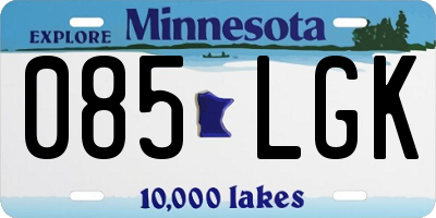 MN license plate 085LGK