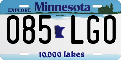 MN license plate 085LGO